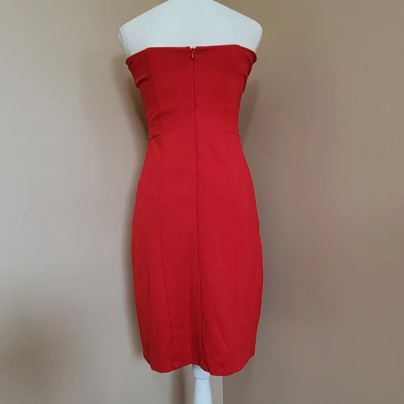 MNG by Mango Red Strapless Dress Size M - NWT - Picture 2 of 8